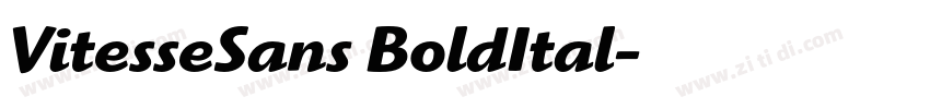 VitesseSans BoldItal字体转换